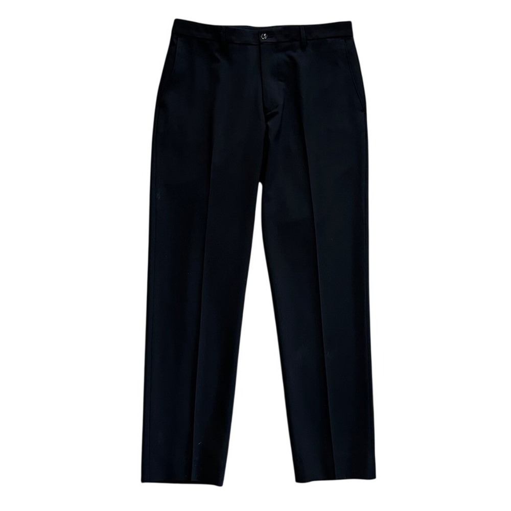 Zara‎ Mens Black Dress Pants Straight Leg Flat Front Trousers USA 31